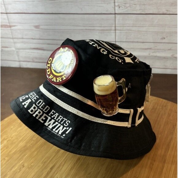 Men’s Black Party Hat Hangover Old Fart Over the Hill Birthday Beer Fishing Gear - Picture 2 of 7